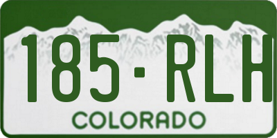 CO license plate 185RLH