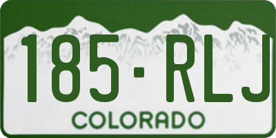 CO license plate 185RLJ