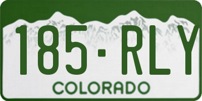 CO license plate 185RLY