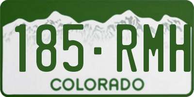 CO license plate 185RMH