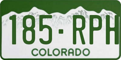 CO license plate 185RPH