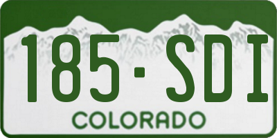 CO license plate 185SDI