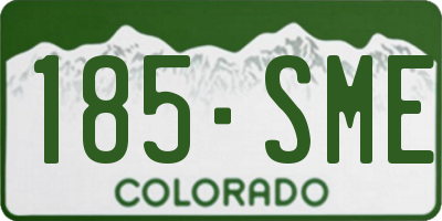 CO license plate 185SME