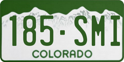 CO license plate 185SMI