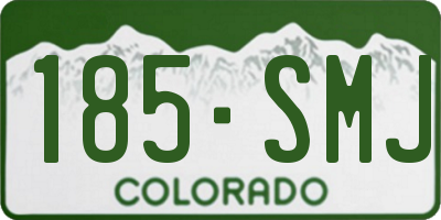 CO license plate 185SMJ
