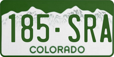 CO license plate 185SRA