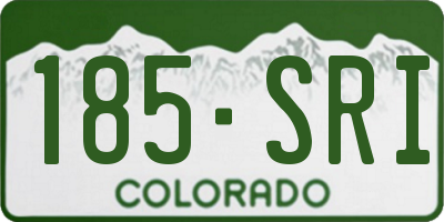 CO license plate 185SRI