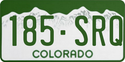 CO license plate 185SRQ
