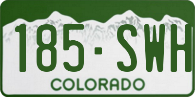 CO license plate 185SWH