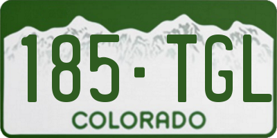 CO license plate 185TGL