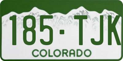 CO license plate 185TJK