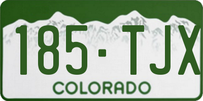 CO license plate 185TJX