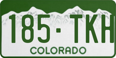 CO license plate 185TKH