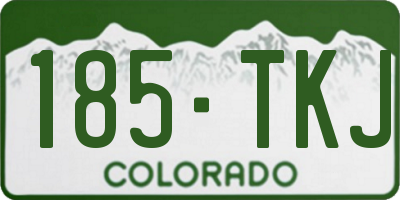CO license plate 185TKJ