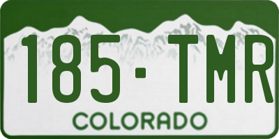 CO license plate 185TMR