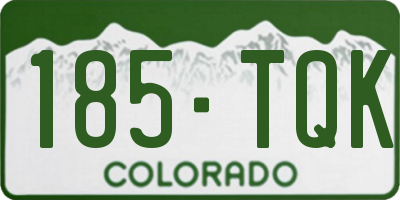 CO license plate 185TQK
