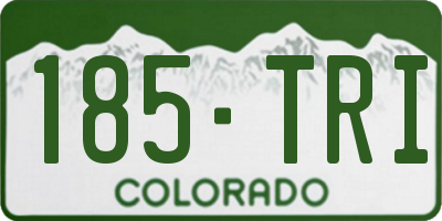 CO license plate 185TRI
