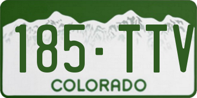 CO license plate 185TTV
