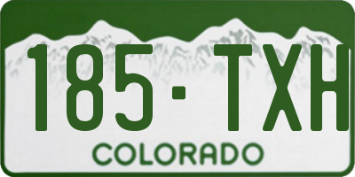 CO license plate 185TXH