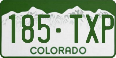 CO license plate 185TXP