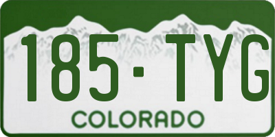 CO license plate 185TYG