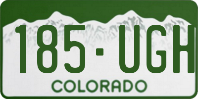 CO license plate 185UGH