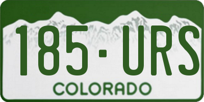 CO license plate 185URS