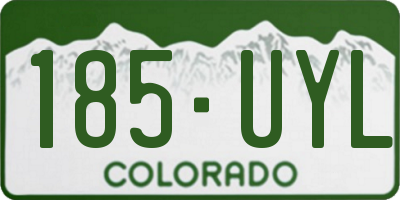CO license plate 185UYL