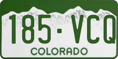 CO license plate 185VCQ