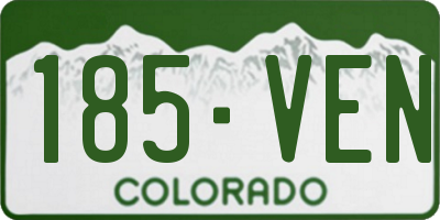 CO license plate 185VEN