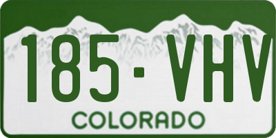 CO license plate 185VHV