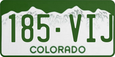 CO license plate 185VIJ