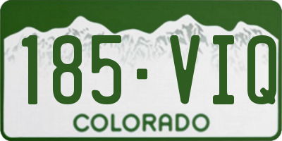 CO license plate 185VIQ