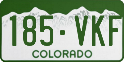 CO license plate 185VKF