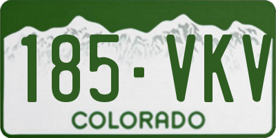 CO license plate 185VKV
