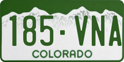 CO license plate 185VNA