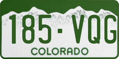 CO license plate 185VQG