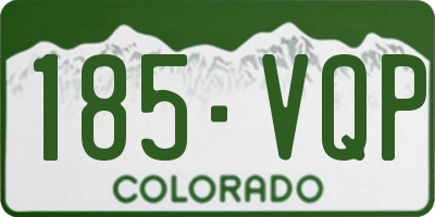 CO license plate 185VQP