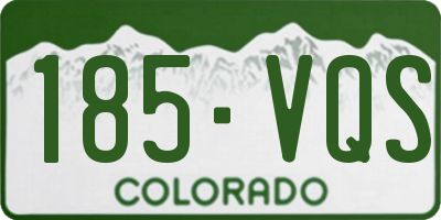 CO license plate 185VQS