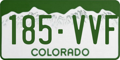 CO license plate 185VVF
