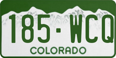 CO license plate 185WCQ