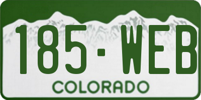 CO license plate 185WEB