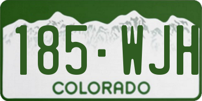 CO license plate 185WJH