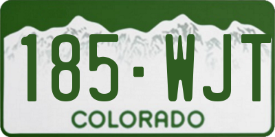CO license plate 185WJT