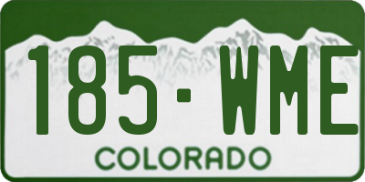 CO license plate 185WME