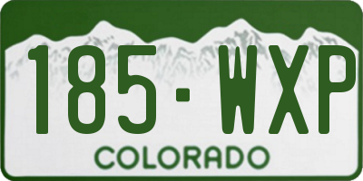 CO license plate 185WXP