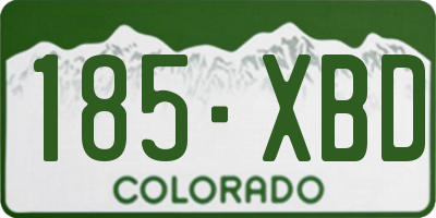 CO license plate 185XBD