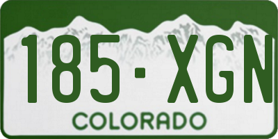 CO license plate 185XGN