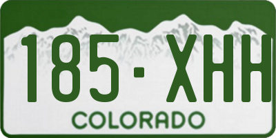 CO license plate 185XHH