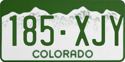 CO license plate 185XJY